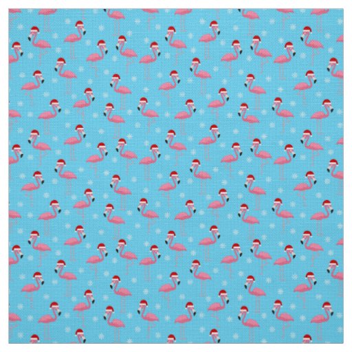 Flamingo Christmas Fabric