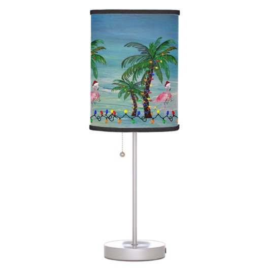 Flamingo Christmas Holiday table lamp (Right)