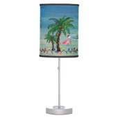 Flamingo Christmas Holiday table lamp (Front)