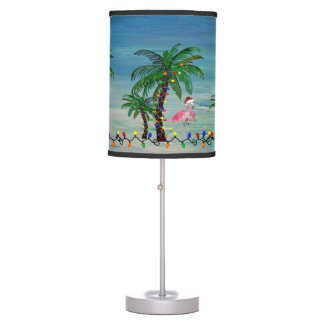 Flamingo Christmas Holiday table lamp