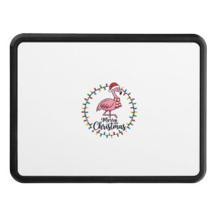Flamingo Christmas Lights Holiday Hitch Cover