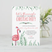 Flamingo Christmas Party Invitation | Zazzle