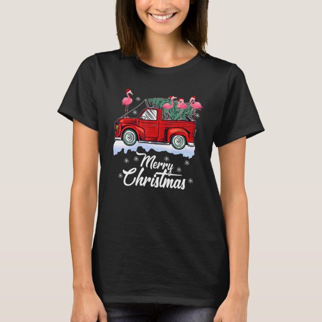 Flamingo Christmas Pj Costume Party Flamingo Red T T-Shirt (Front)