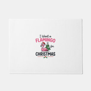 Flamingo Christmas Quote Vector Doormat
