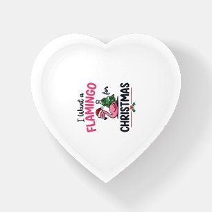 Flamingo Christmas Quote Vector Paperweight