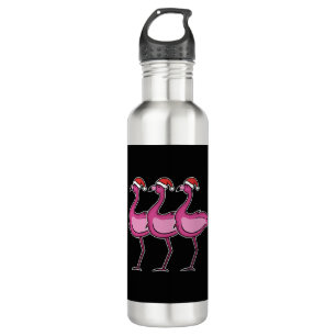 Flamingo Christmas Stainless Steel Water Bottle