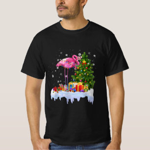 Flamingo Christmas Tree Lights T-Shirt