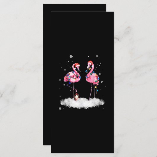 Flamingo Christmas Tree Santa Hat Light (Front/Back)