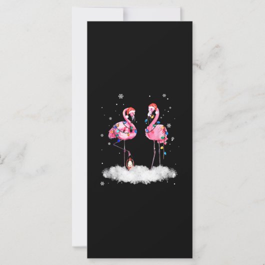 Flamingo Christmas Tree Santa Hat Light (Front)