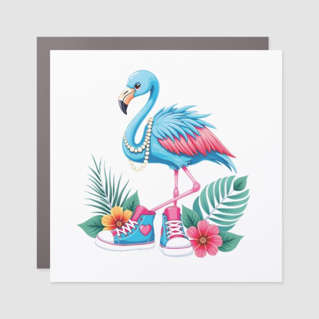 Flamingo Chucks and Pearls Comma La Harris 2024 Car Magnet (Front)