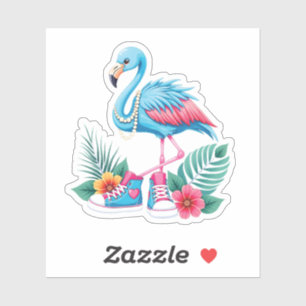 Flamingo Chucks and Pearls Comma La Harris 2024 Sticker
