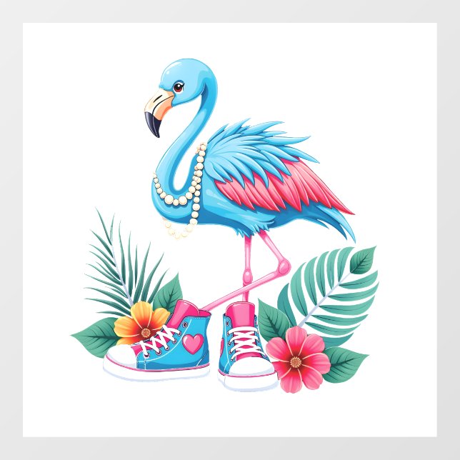 Flamingo Chucks and Pearls Comma La Harris 2024 Window Cling (Sheet)