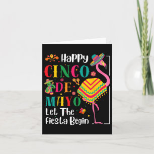 Flamingo Cinco De Mayo Mexican Fiesta For Men Wome Card