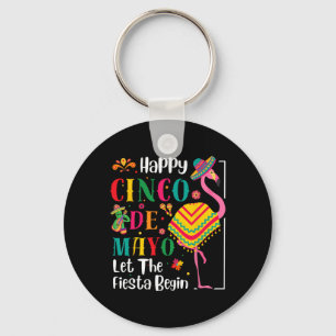 Flamingo Cinco De Mayo Mexican Fiesta For Men Wome Keychain