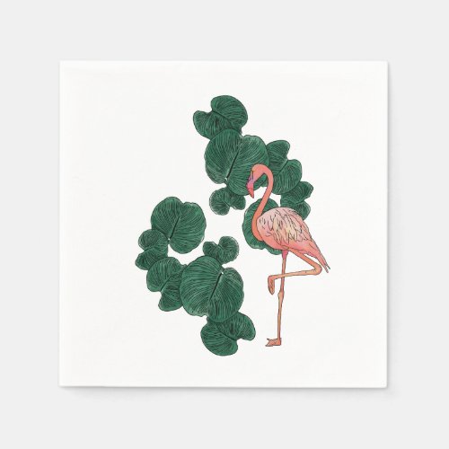 flamingo cocktail napkins 