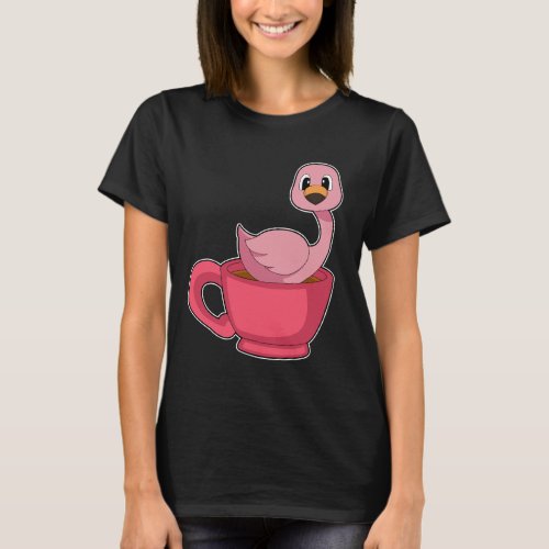 Flamingo Coffee Cup T_Shirt