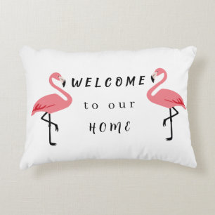 flamingo Coir Mat Accent Pillow