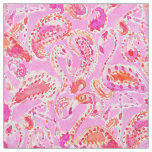 FLAMINGO CONVO Pink Paisley Watercolor Fabric