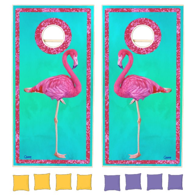 Flamingo - Corn Hole Game (Set)