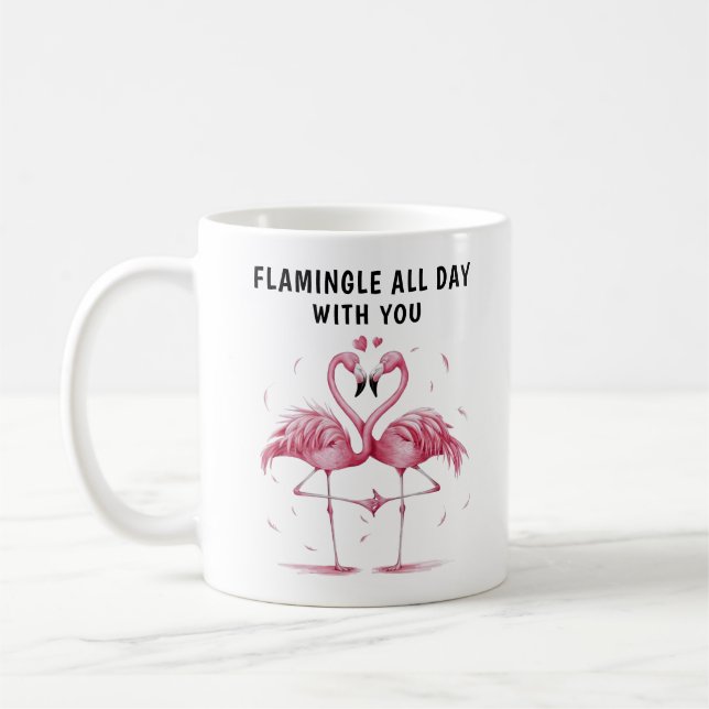 Flamingo Couple  Coffee Mug (Left)