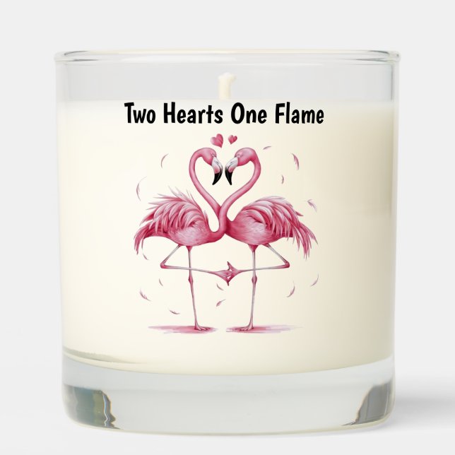 Flamingo Couple Scented Candle (Front)