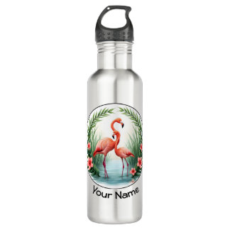 Flamingo Couple  Stainless Steel Water Bottle