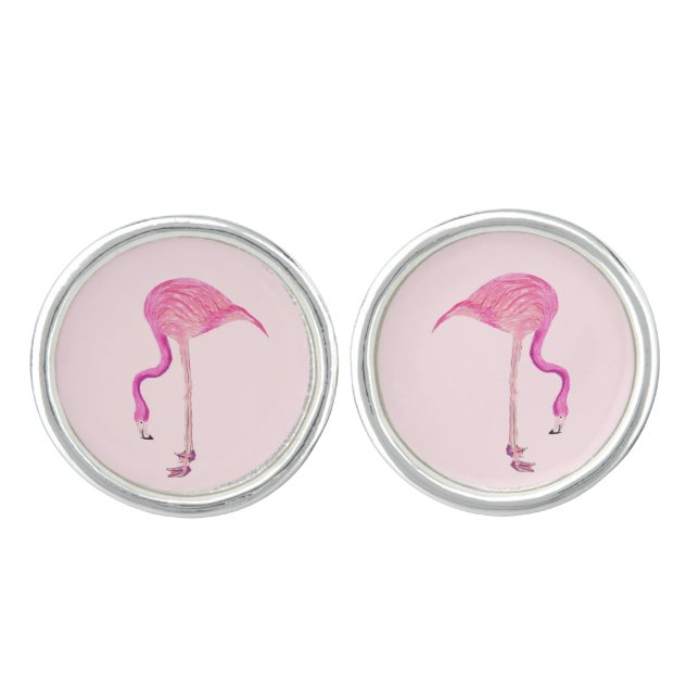 Flamingo cufflinks (Front)