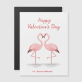 Flamingo Custom Valentine Magnetic Card (Front/Back)
