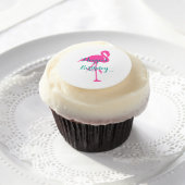 Flamingo- Customize - cupcake topper Edible Frosting Rounds (Cupcake)
