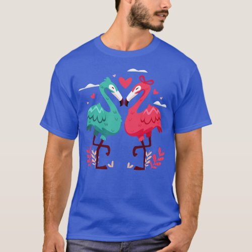 Flamingo Cute Couples T_Shirt