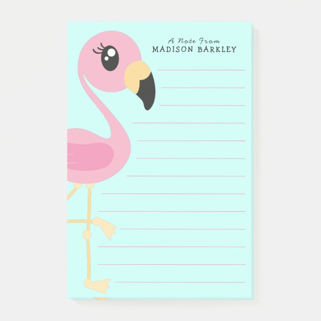 Flamingo Cute Tropical Kids Notes (Front)