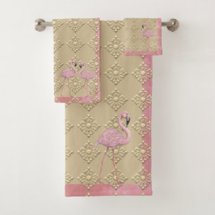 Flamingo Dance Bath Towel Set