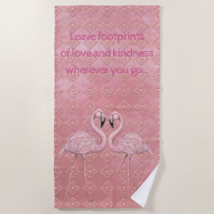 Flamingo Dance Beach Towel