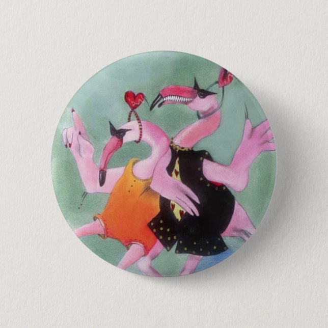 Flamingo Dance Button (Front)
