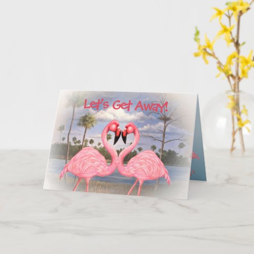 Flamingo Dance Card