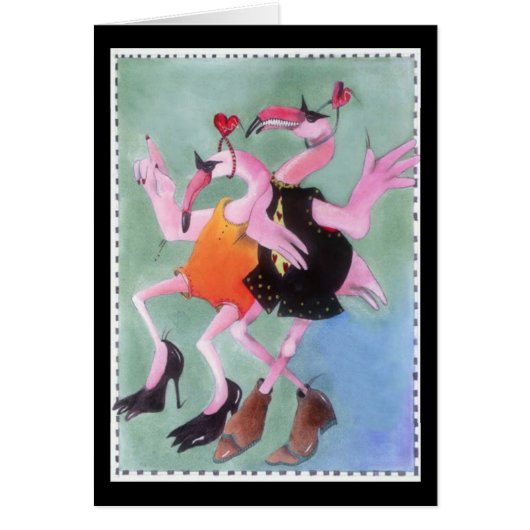 Flamingo Dance Cards (Front)