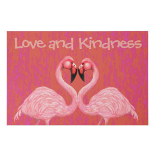 Flamingo Dance Faux Canvas Print