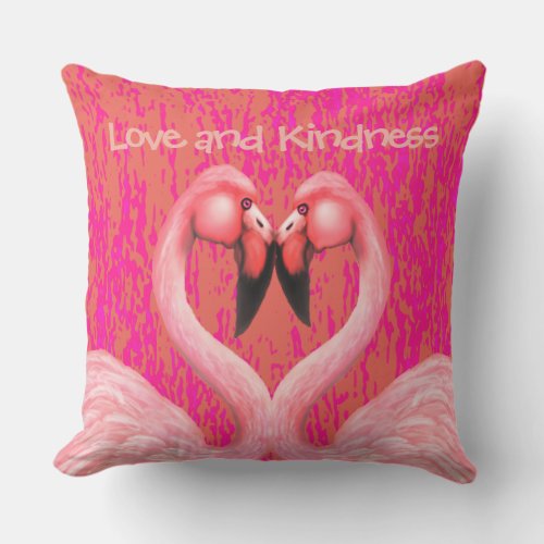 Flamingo Dance Outdoor Pillow