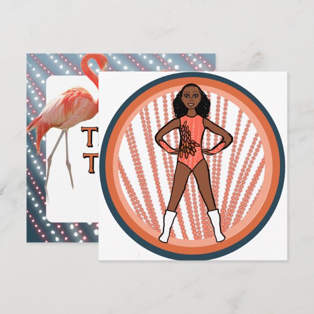 Flamingo Dancer A Holiday Card (Front/Back)