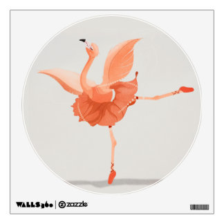 Flamingo decal circle
