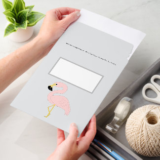 Flamingo Design Any Colour Background Envelope Mailers