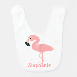 Flamingo Design Just Add Name Baby Bib