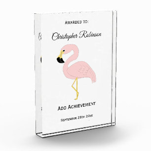 Flamingo Design Personalised Acrylic Award