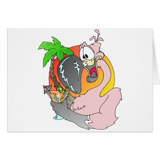 Flamingo Drink Cards (Front Horizontal)