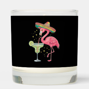 Flamingo Drinking Margarita Funny Mexican Poncho Scented Candle