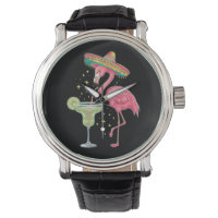 Flamingo Drinking Margarita Funny Mexican Poncho