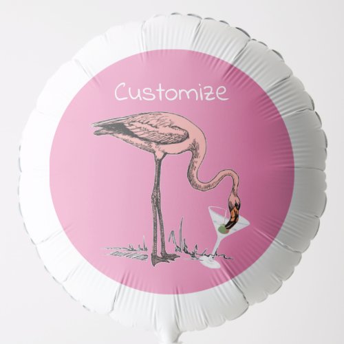 Flamingo Drinking Martini Thunder_Cove Balloon