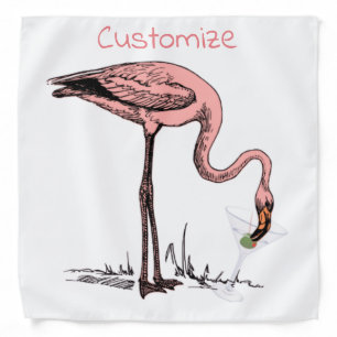 Flamingo Drinking Martini Thunder_Cove Bandana