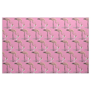 Flamingo Drinking Martini Thunder_Cove Fabric