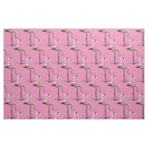 Flamingo Drinking Martini Thunder_Cove Fabric